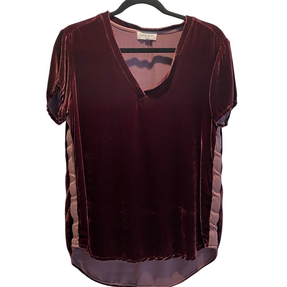 Bella Dahl Velvet V-neck Relaxed Blouse